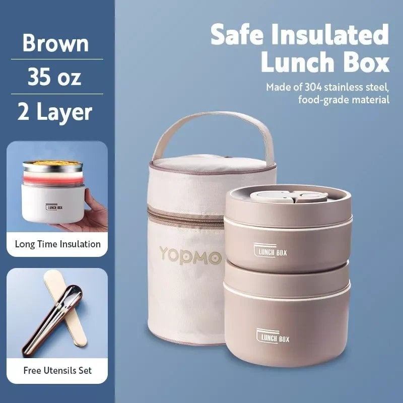 Portable Insulated Lunch Container Set - BUY 2 FREE SHIPPING
