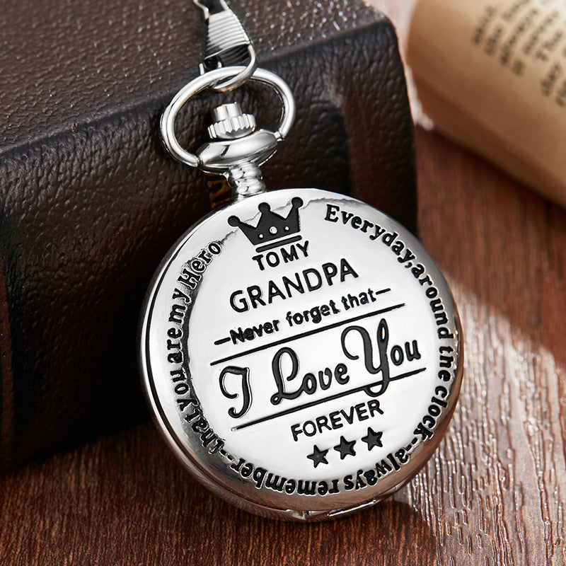 Vintage quartz pocket watch pendant