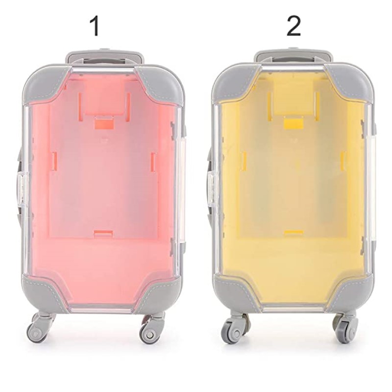 Fashion False Eyelashes Storage Suitcase, DIY Barbie Suitcase Transparent Case