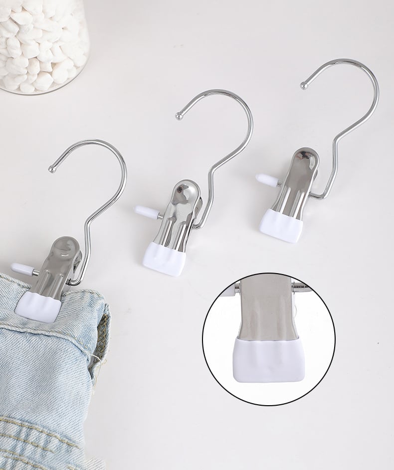 💥💥Anti-rust Clip Space-saving Clothespin Hat Pants Storage Hanging Travel Hook