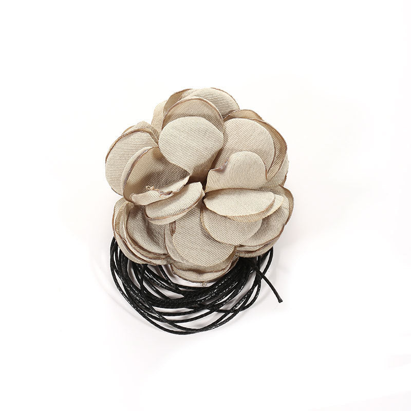 Fabric flower necklace