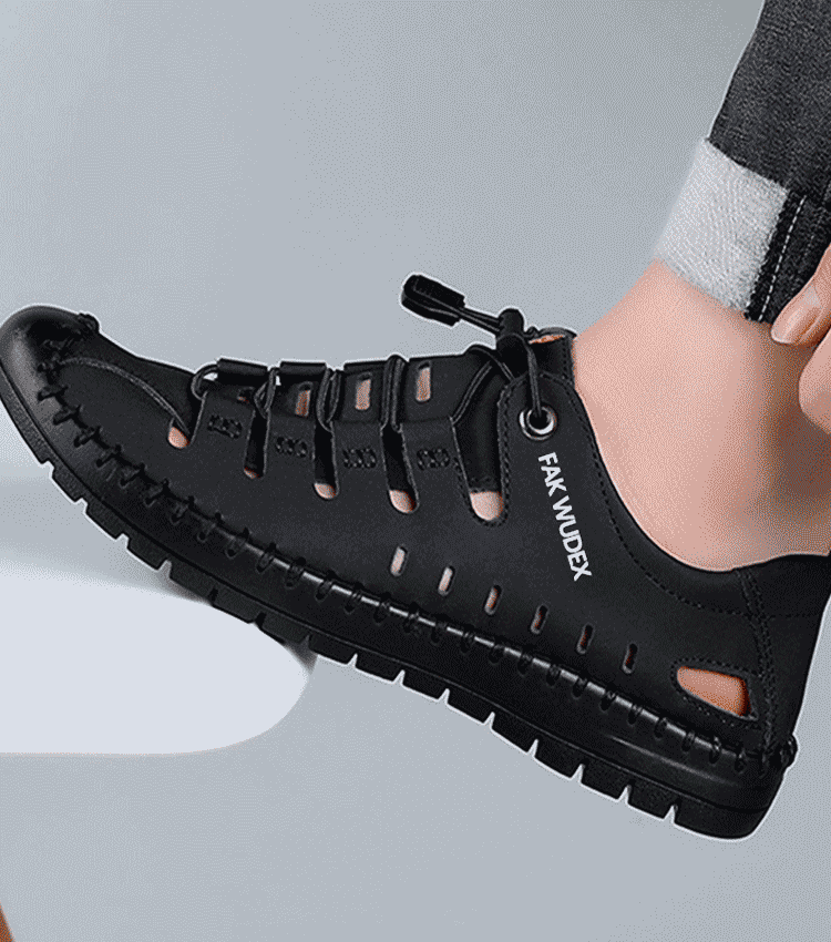 🔥 Aviator Wrapped Toe Hollow Leather Sandals