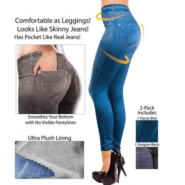 🔥Denim Leggings – Thermal Fleece Denim Jeggings
