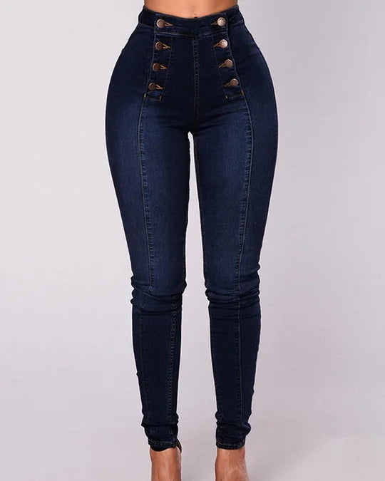 🔥Buy 1 Get 50% OFF🔥Double Breasted High Waist Skinny Jeans