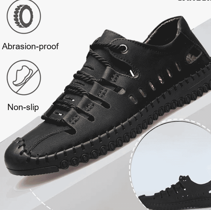 🔥 Aviator Wrapped Toe Hollow Leather Sandals