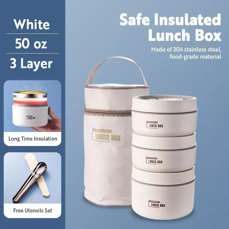 Portable Insulated Lunch Container Set - BUY 2 FREE SHIPPING