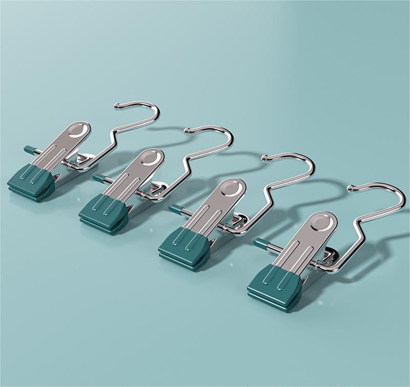💥💥Anti-rust Clip Space-saving Clothespin Hat Pants Storage Hanging Travel Hook
