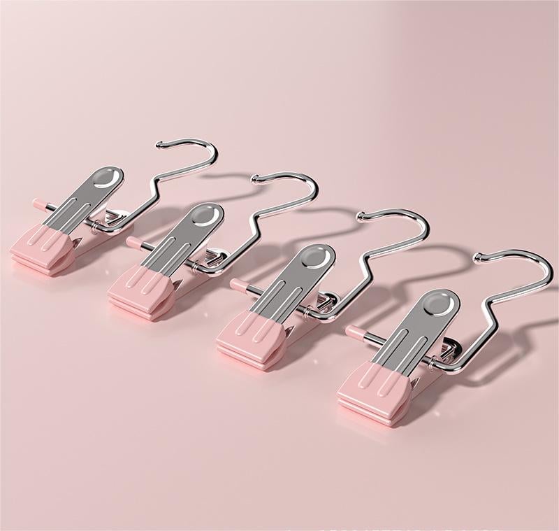 💥💥Anti-rust Clip Space-saving Clothespin Hat Pants Storage Hanging Travel Hook