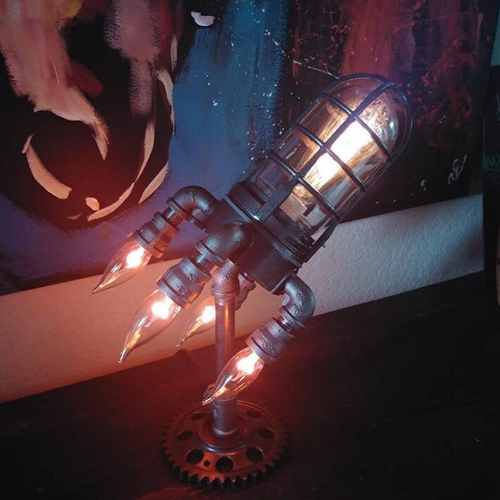 🔥Hot Sale🎁- Steampunk Rocket Lamp
