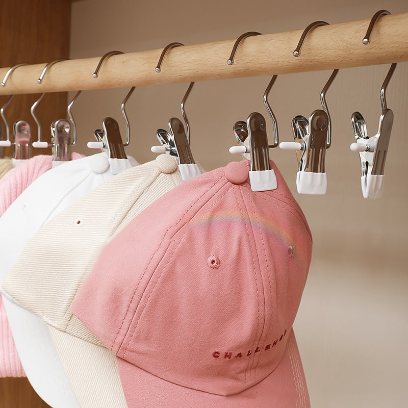 💥💥Anti-rust Clip Space-saving Clothespin Hat Pants Storage Hanging Travel Hook