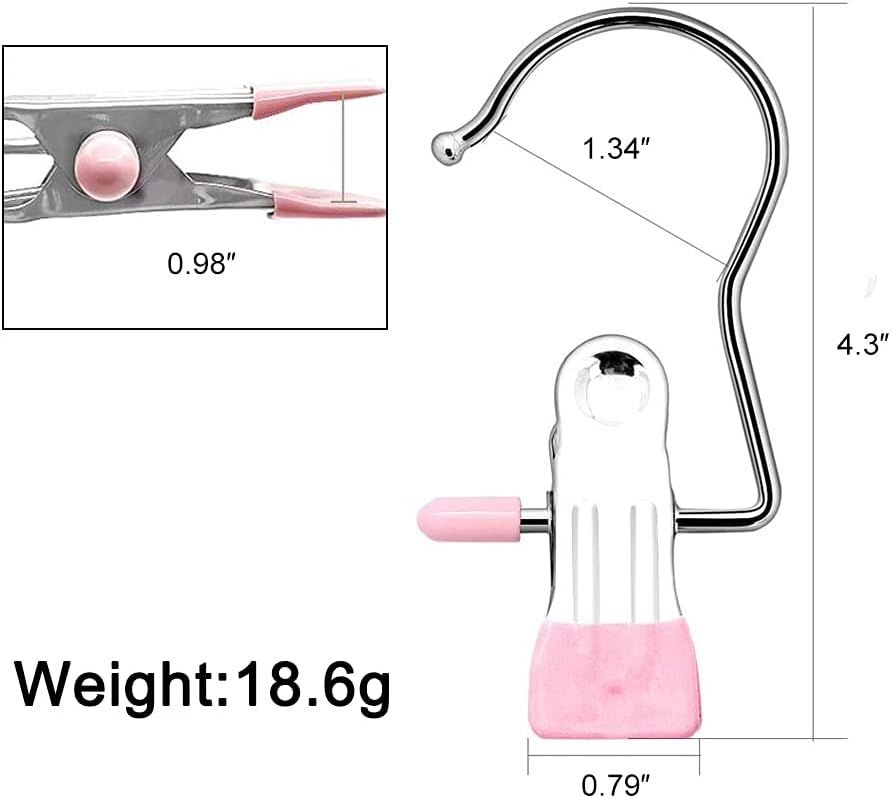💥💥Anti-rust Clip Space-saving Clothespin Hat Pants Storage Hanging Travel Hook