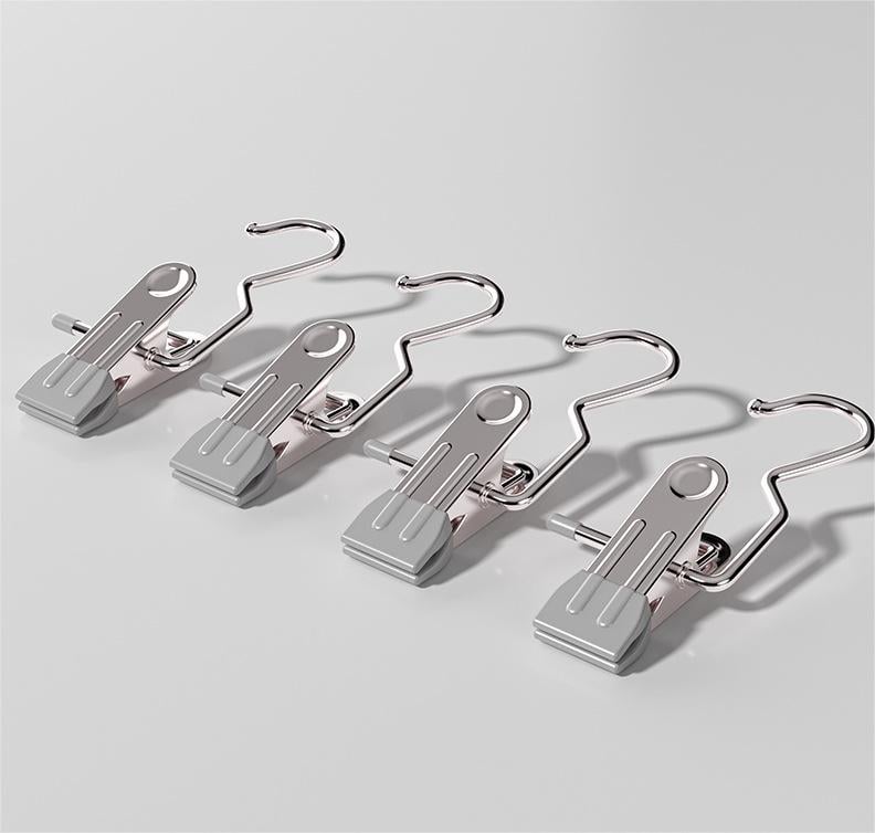 💥💥Anti-rust Clip Space-saving Clothespin Hat Pants Storage Hanging Travel Hook