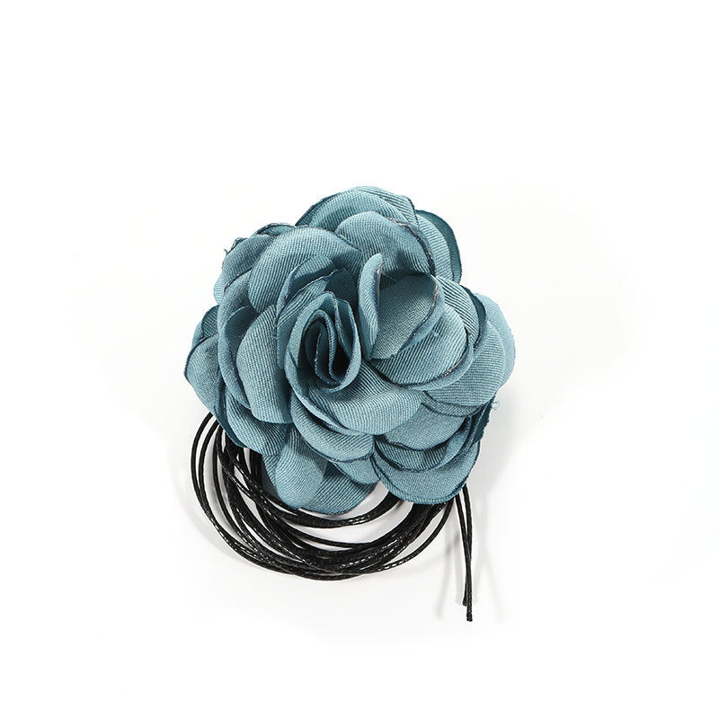 Fabric flower necklace