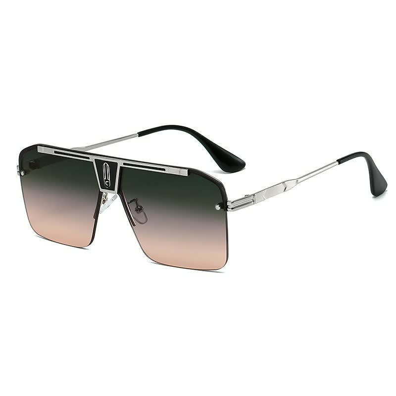 Men's Uv400 Oversize Metal / Gradient Multicolor Cool Sunglasses