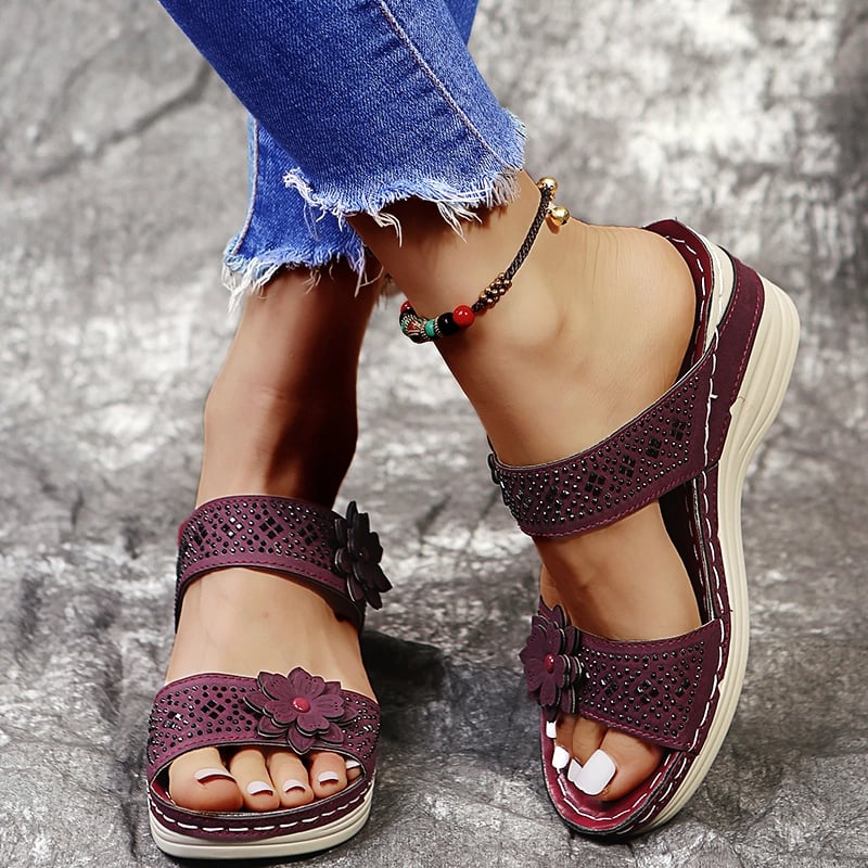 🔥Buy 2 Save 20%🔥Women's Soft Floral Wedge Sandal