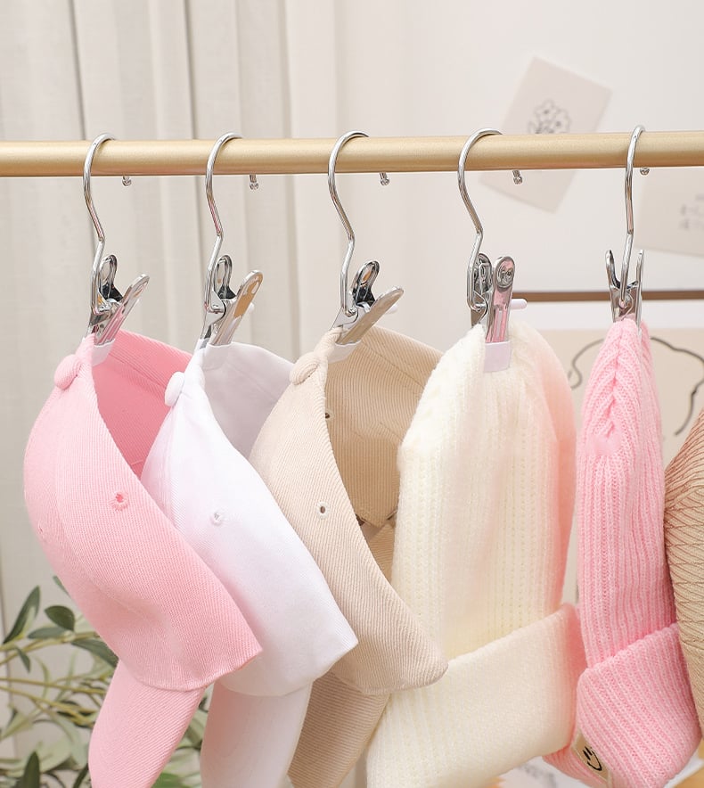 💥💥Anti-rust Clip Space-saving Clothespin Hat Pants Storage Hanging Travel Hook