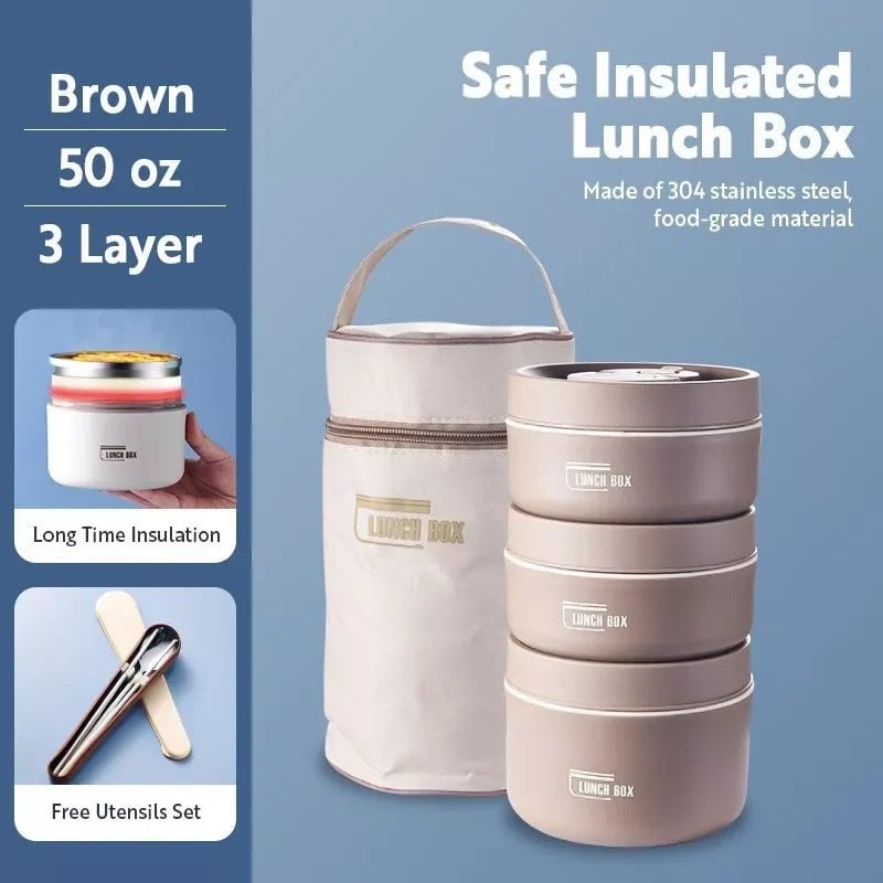 Portable Insulated Lunch Container Set - BUY 2 FREE SHIPPING