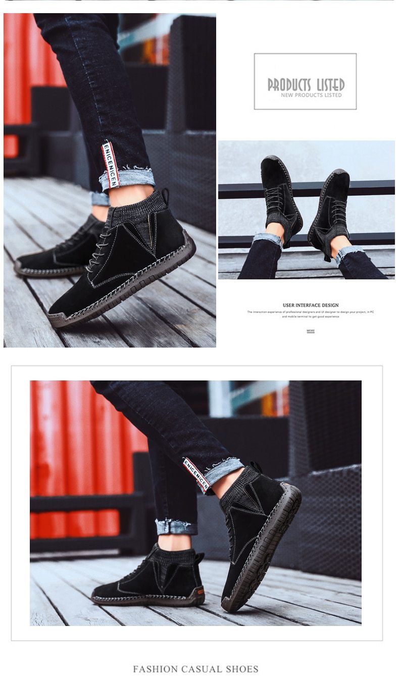 winter warm men's snow boots