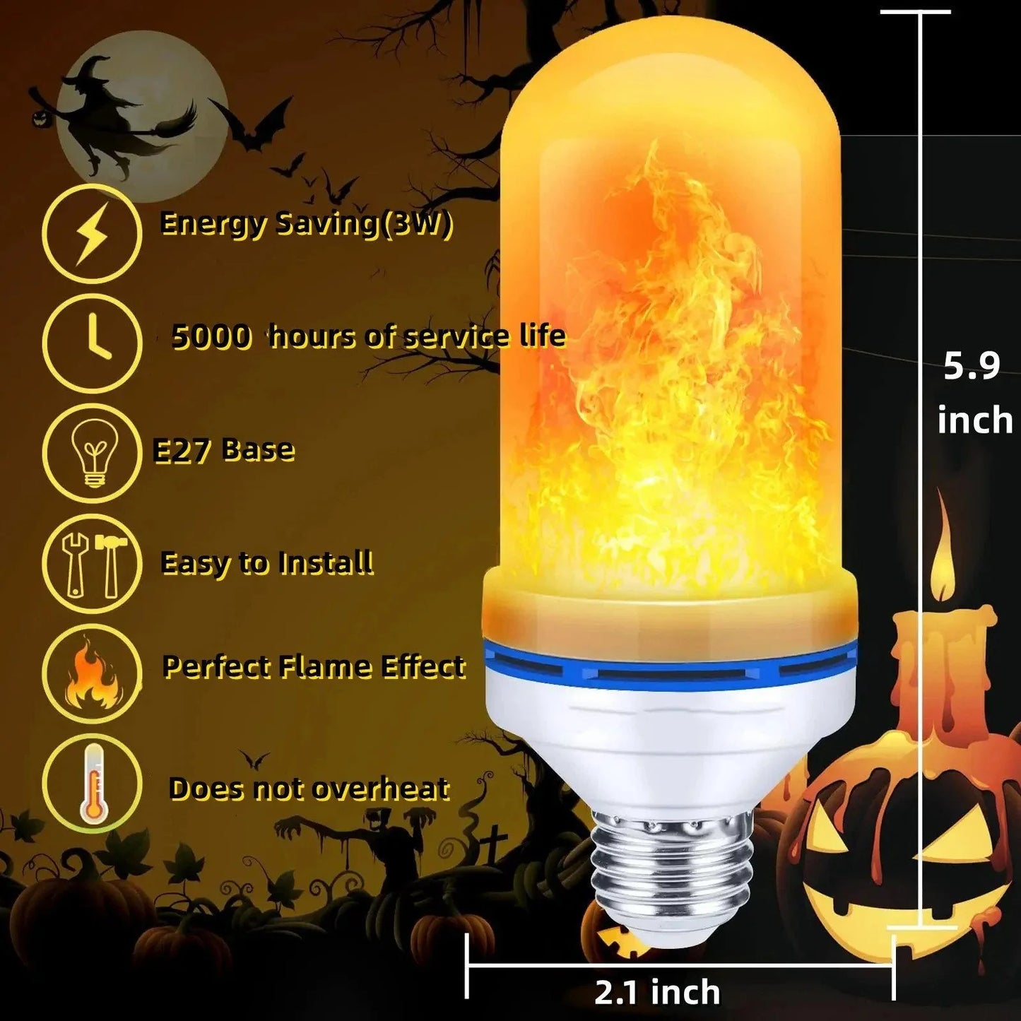 HOT SALE2023 UPGRADE LED FLAME LIGHT BULB