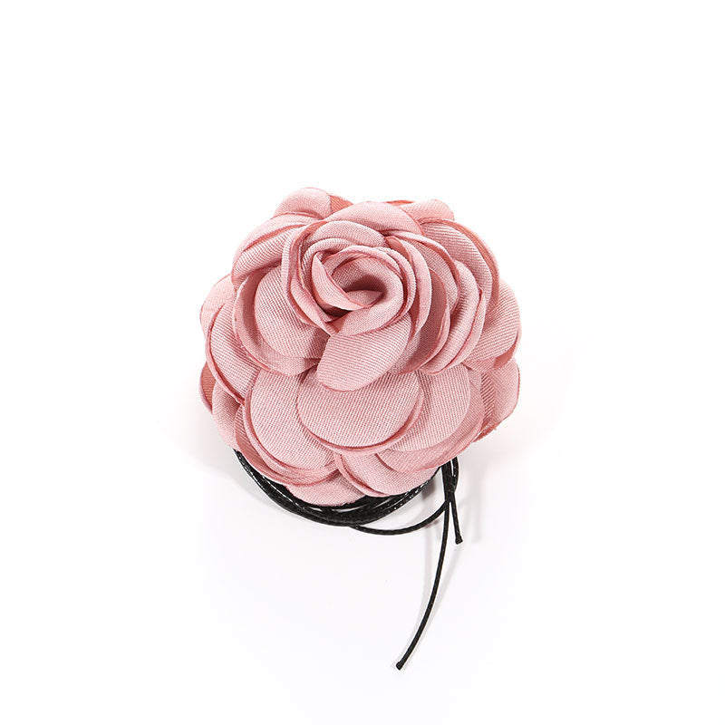 Fabric flower necklace