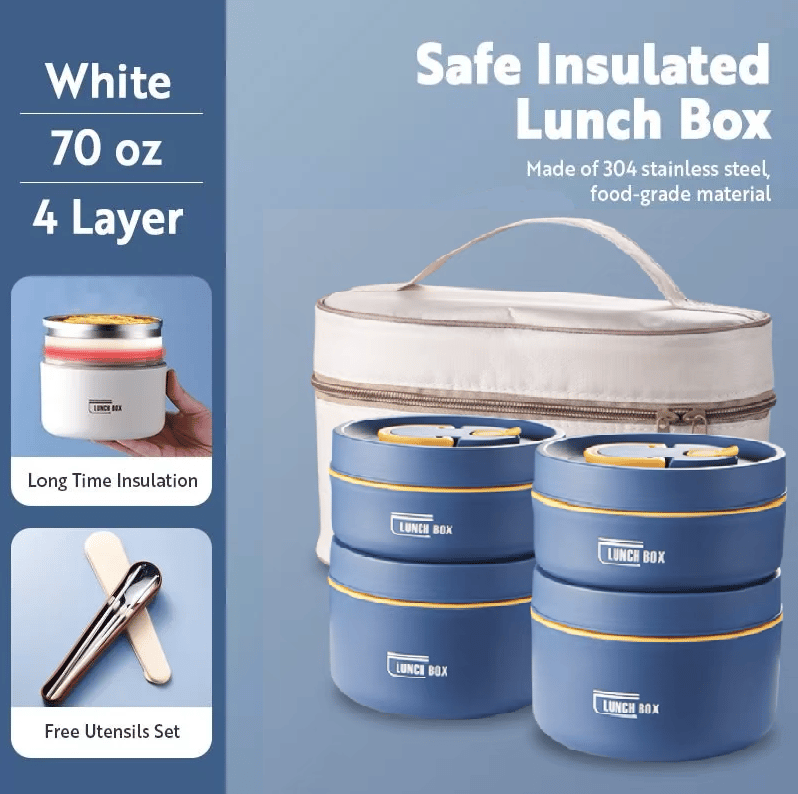 Portable Insulated Lunch Container Set - BUY 2 FREE SHIPPING