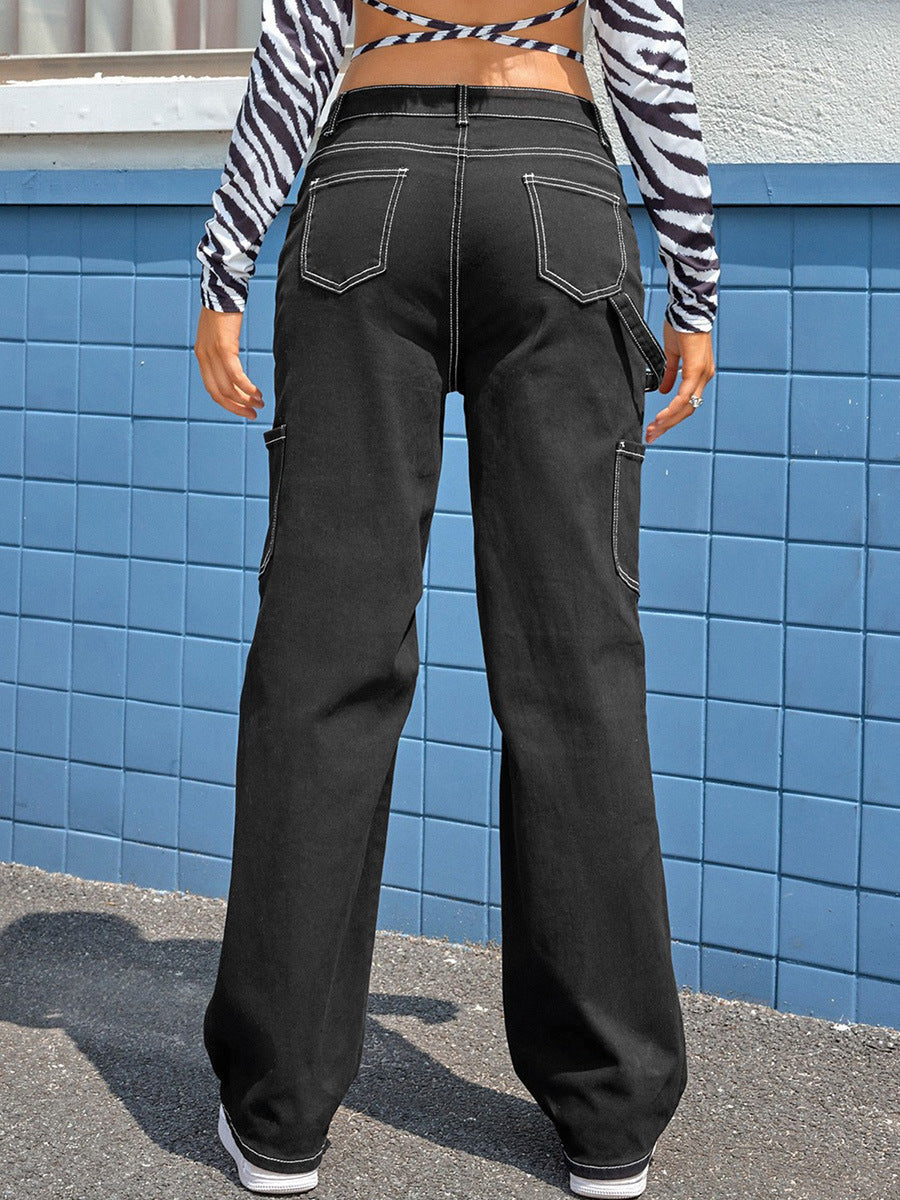 Baggy Drop Rise Cargo Jeans(Buy 2 Free Shipping)