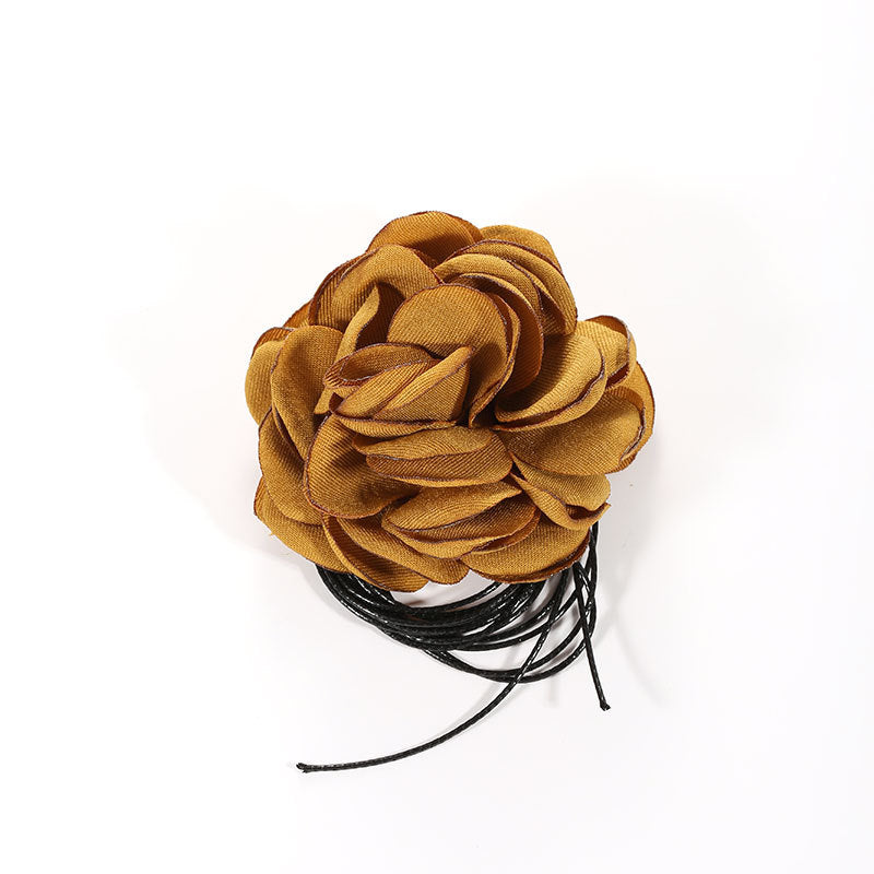 Fabric flower necklace