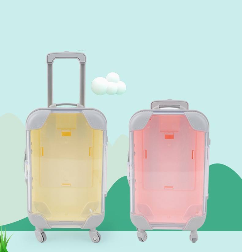 Fashion False Eyelashes Storage Suitcase, DIY Barbie Suitcase Transparent Case
