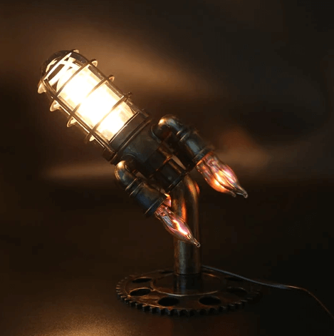 VINTAGE STEAMPUNK ROCKLAMP