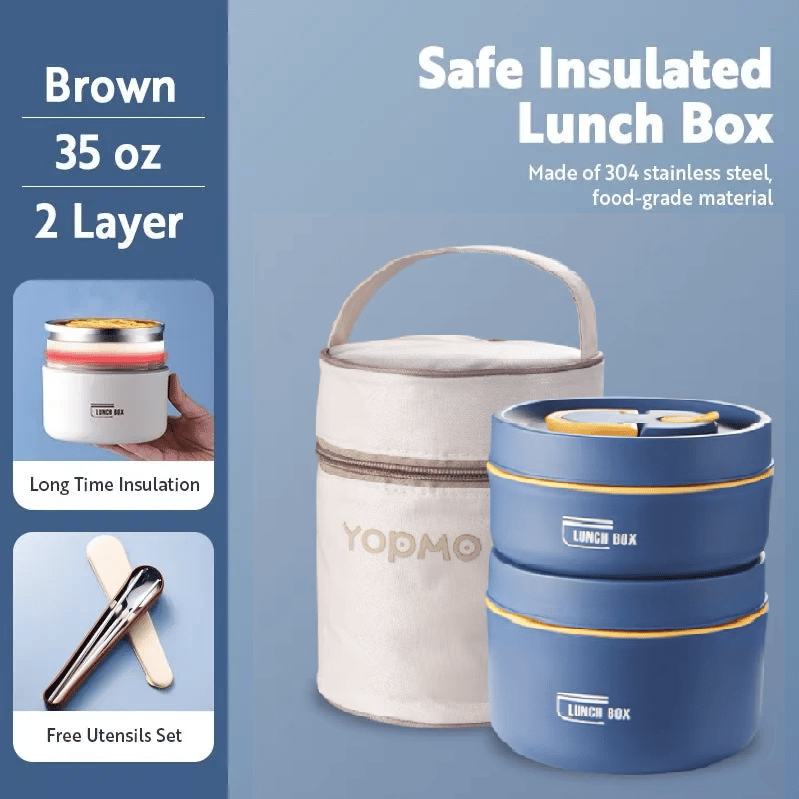 Portable Insulated Lunch Container Set - BUY 2 FREE SHIPPING