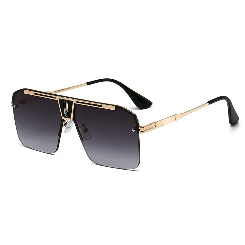 Men's Uv400 Oversize Metal / Gradient Multicolor Cool Sunglasses