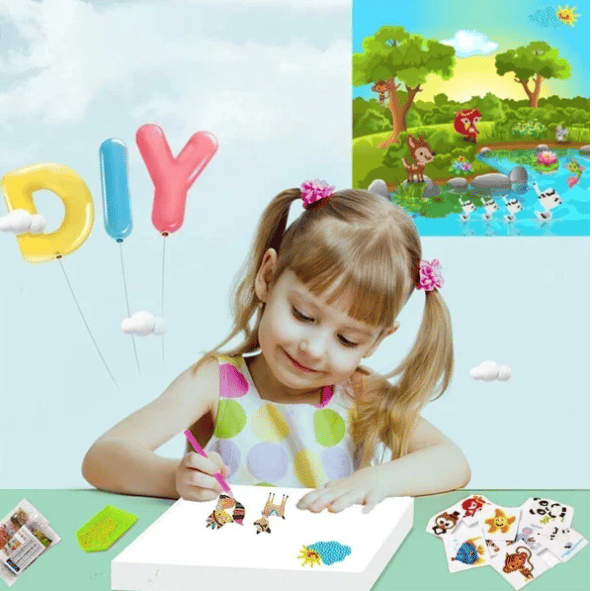 DIY children's free stick cartoon diamond painting