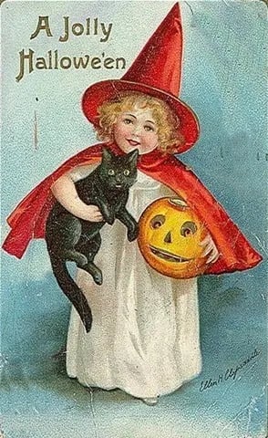 🎃🎁Vintage Halloween Postcard ( 24 pcs )