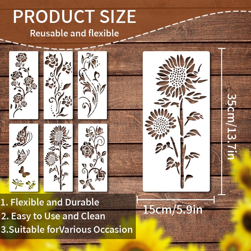 Garden Fence Large Flower Stencils🌻DIY Decoration