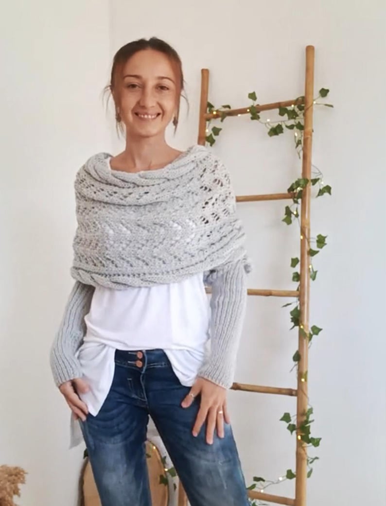 🔥Knitted Cable Wrap, Shrugs For Women, Knitted Wrap