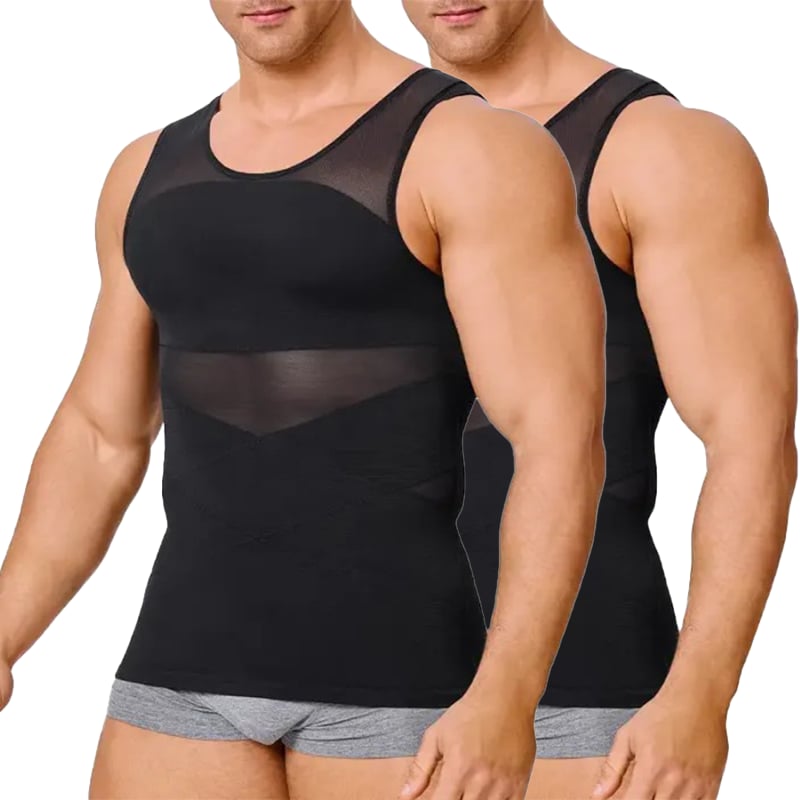 🔥Men's High Stretch Mesh Body Shaper Vest