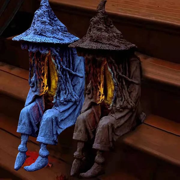 Halloween Witch Ghoul Solar Energy Lamp