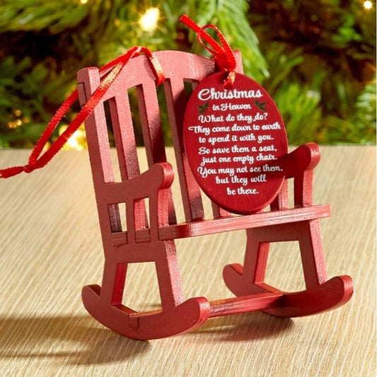 🎄Christmas in Heaven Rocking Chair Ornament❤️