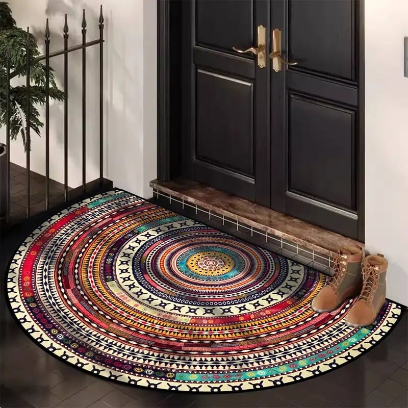 🎁💖Boho Style Semicircular Door Mat - Non Slip Soft Floor Carpet