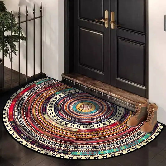 🎁💖Boho Style Semicircular Door Mat - Non Slip Soft Floor Carpet