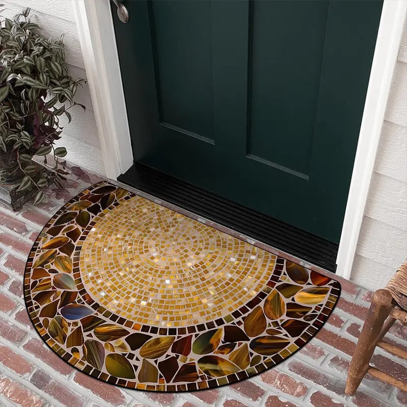 🎁💖Boho Style Semicircular Door Mat - Non Slip Soft Floor Carpet