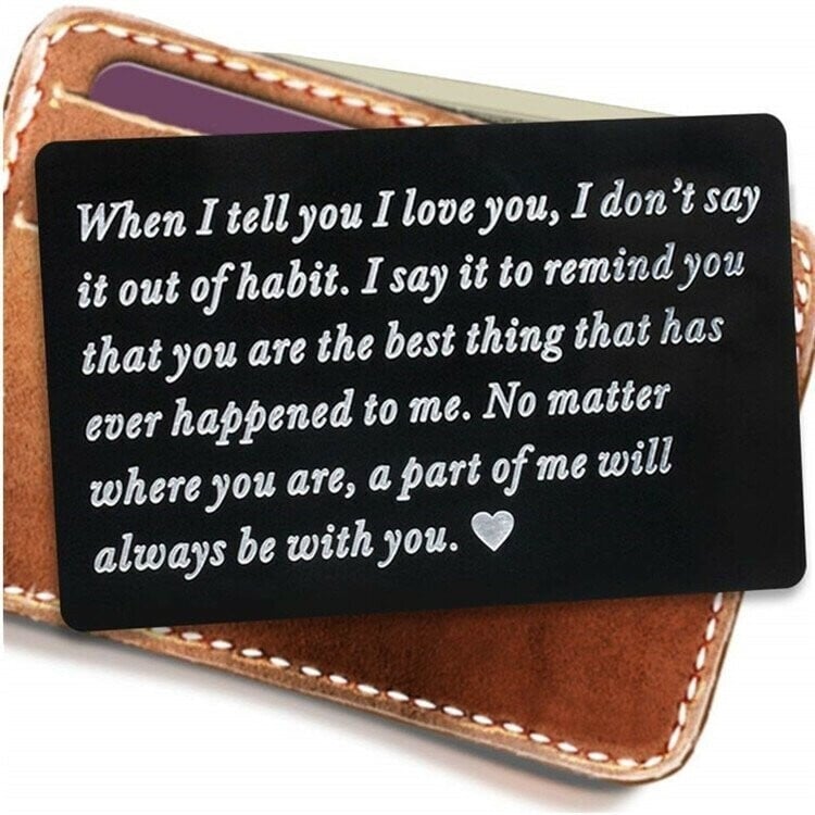 Mini Laser Engraved Wallet Card, Commemorative Card