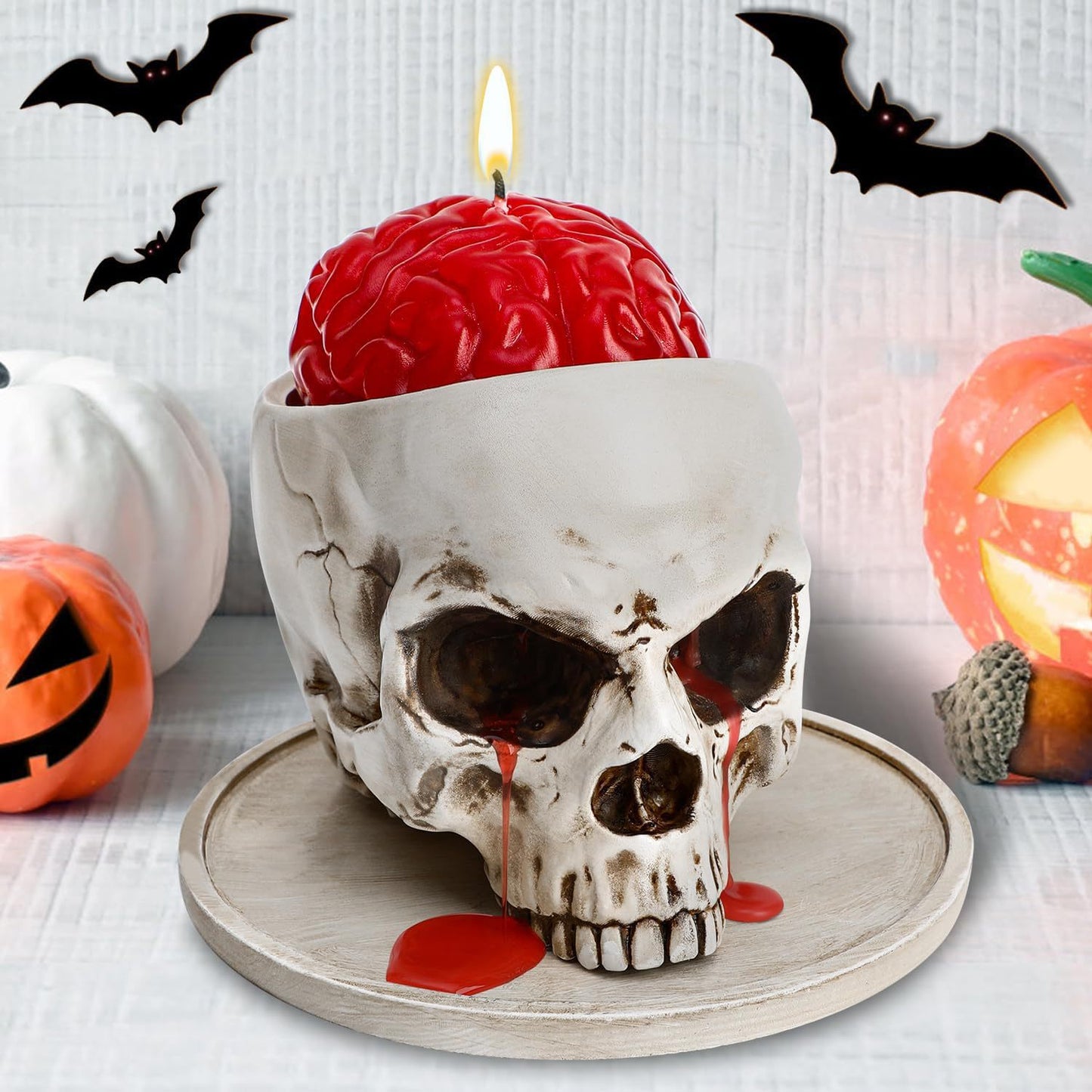 Gothic Skull Bleeding Candle ( With candle )