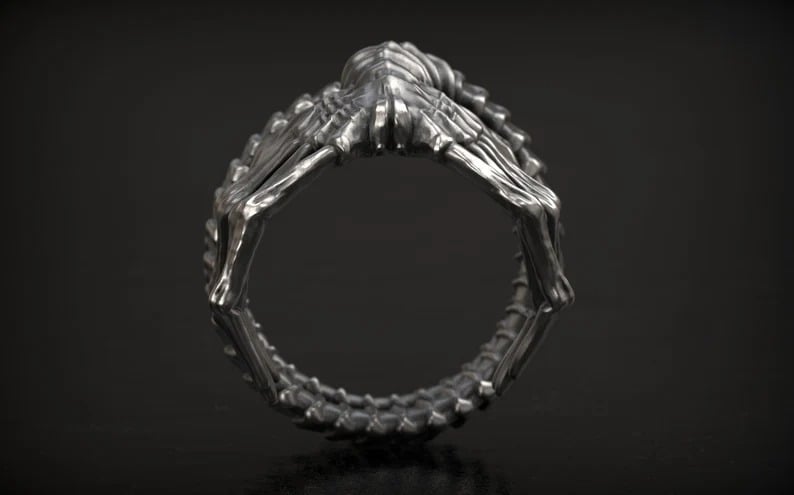 Alien Facehugger Ring