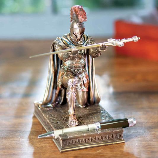 🔥Greece commander statue desk decoration pen holder