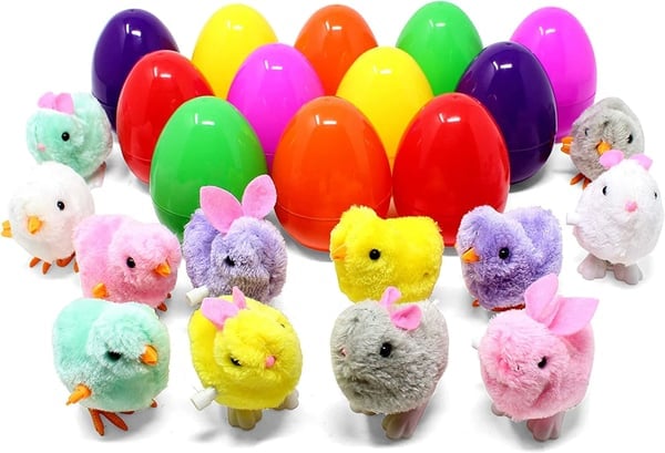 🎁12Pcs Wind Up Toy Prefilled Easter Eggs