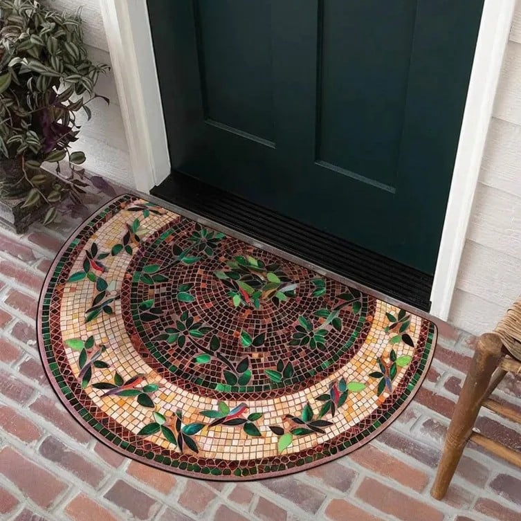 🎁💖Boho Style Semicircular Door Mat - Non Slip Soft Floor Carpet
