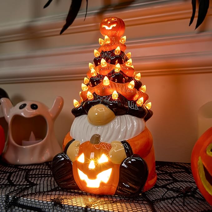 🔥Halloween ceramic dwarf decoration with light