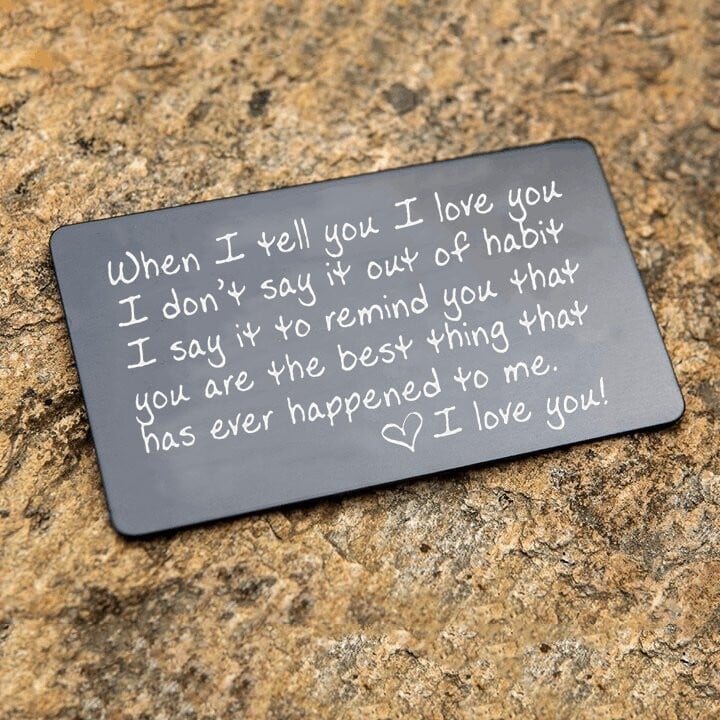 Mini Laser Engraved Wallet Card, Commemorative Card