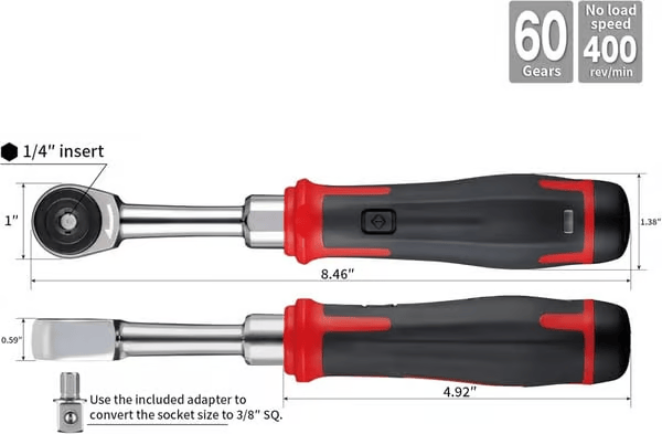 🔧Cordless Electric Slim Ratchet Set